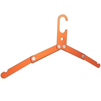 Ubersweet Aluminum Alloy Hanger, High Strength Save Space Outdoor Hanger, for Outdoor Product Outdoor Picnic Camping Outing Supplies Orange'