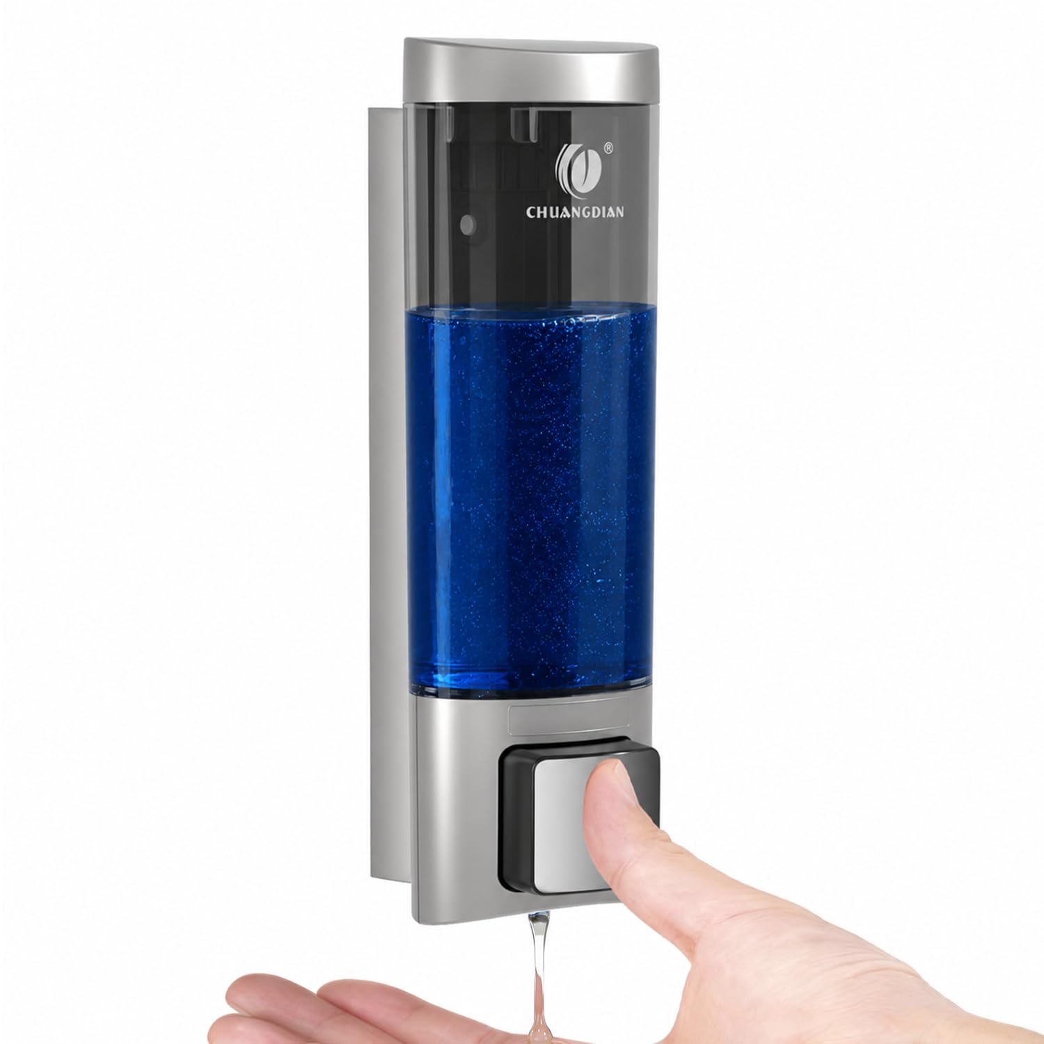 Photo 1 of Ruizhi Pang Manual Soap Dispenser - 6.76oz/200ml, Silver