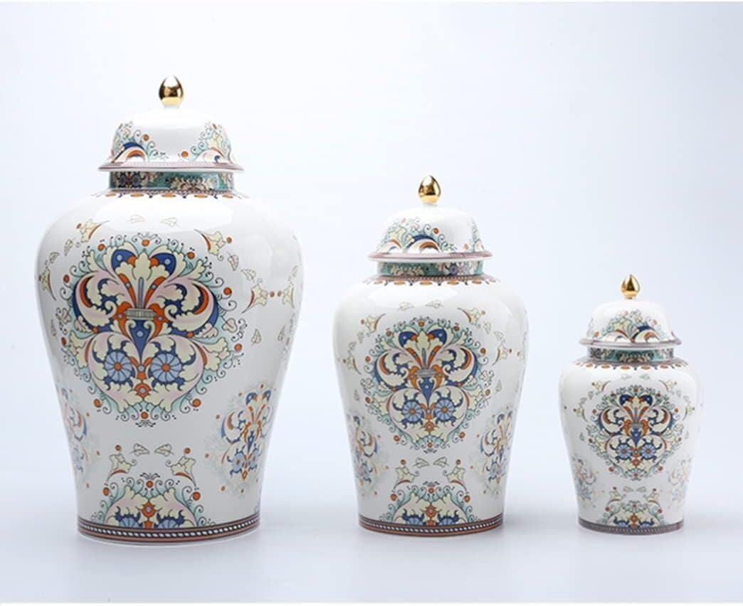 Chiński porcelanowy słoik na imbir ze złotym wykończeniem Mały...