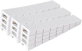 ZZJMCH 12-Pack White Plastic Shims - Snap-to-Fit Levelers for Furniture, Toilets, Doors, Tables, Sheds - Extreme Weight Capacity