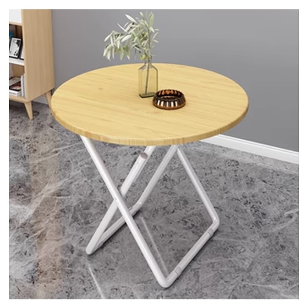 Table ronde pliante portable 80cm balcon marbre extérieur support métal