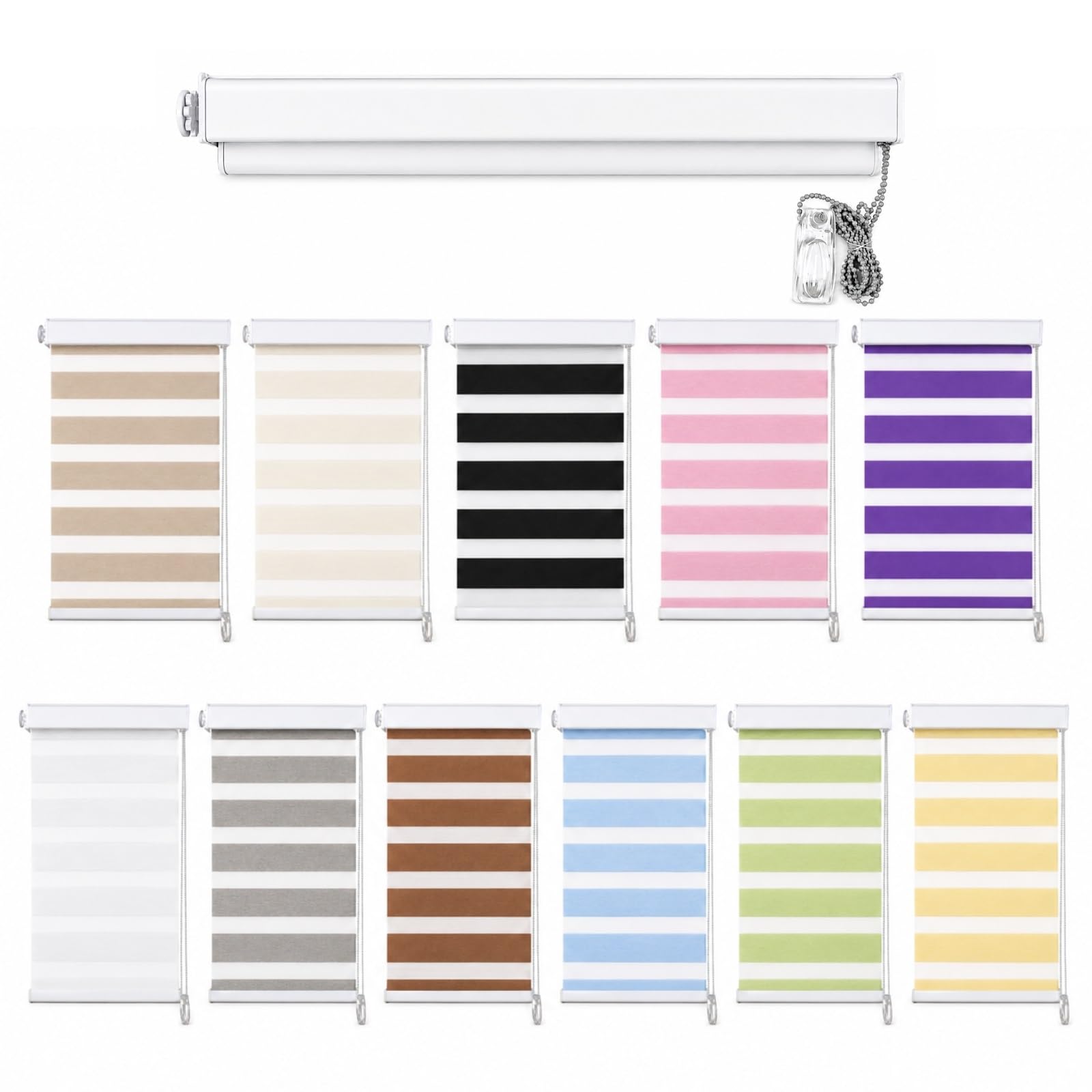 No Drill Blinds for Windows Custom Zebra Day and Night Roller Blinds Indoor