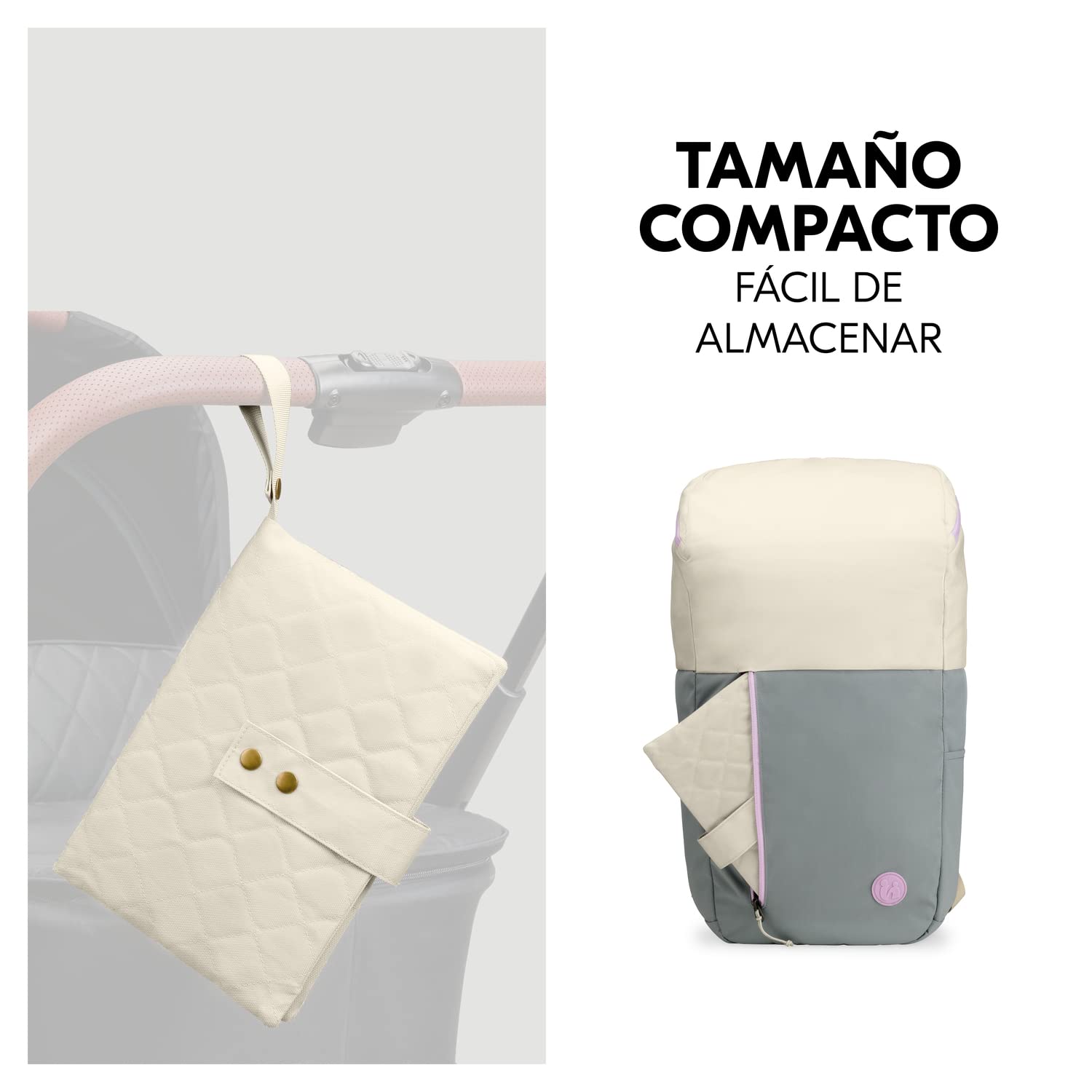 Hauck Cambiador Bebe Portátil, Pañalera Con Asa Para Cochecito, Bolso Lavable de Fibras