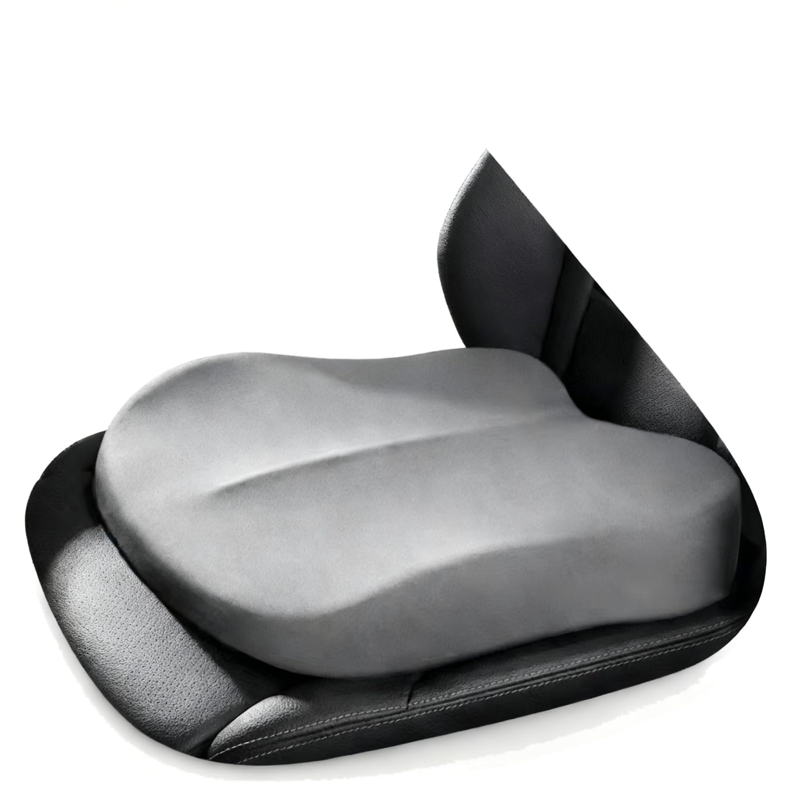 ALCXAZS Car Seat Cushion Comfort Elevation Ergonomic Memory Foam Seat Cushion Tailored For Enhanced Driving Experiences, grey