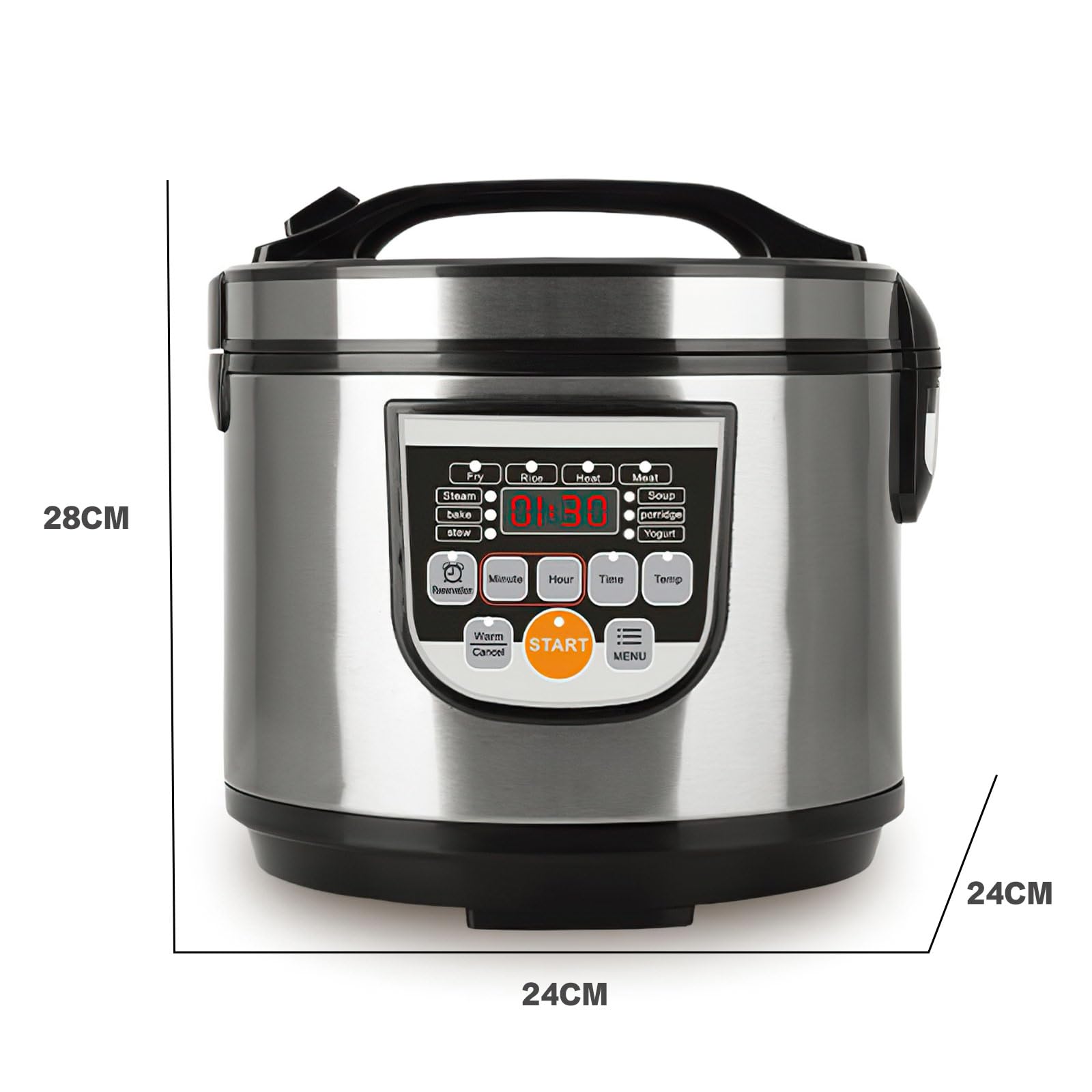 Cuociriso da 5 l, grande capacità, per 2-10 persone, multicooker elettrico multifunzionale, 700 W, 10 programmi, stop & mantieni in caldo, auto, ideale anche per verdure/pesce, ecc
