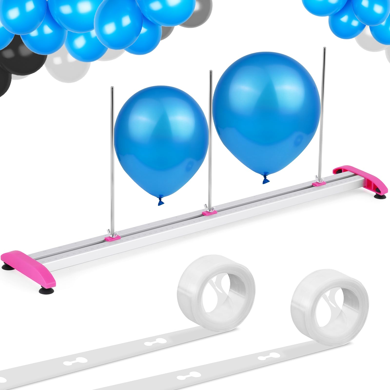 MXBAOHENG Ballon Sizer Balloon Measurement Tool with 2 Balloon Arch Tape for Party Wedding Birthday Decorations