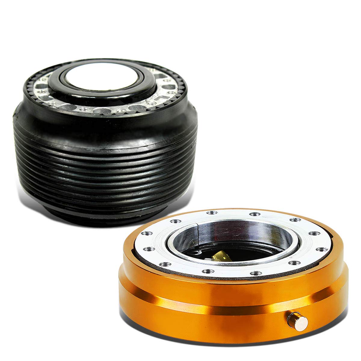 Auto Dynasty Hub Adapter+Gold 1 inch Quick Release Compatible with Mazda 626/Miata/Protege/RX7/RX8