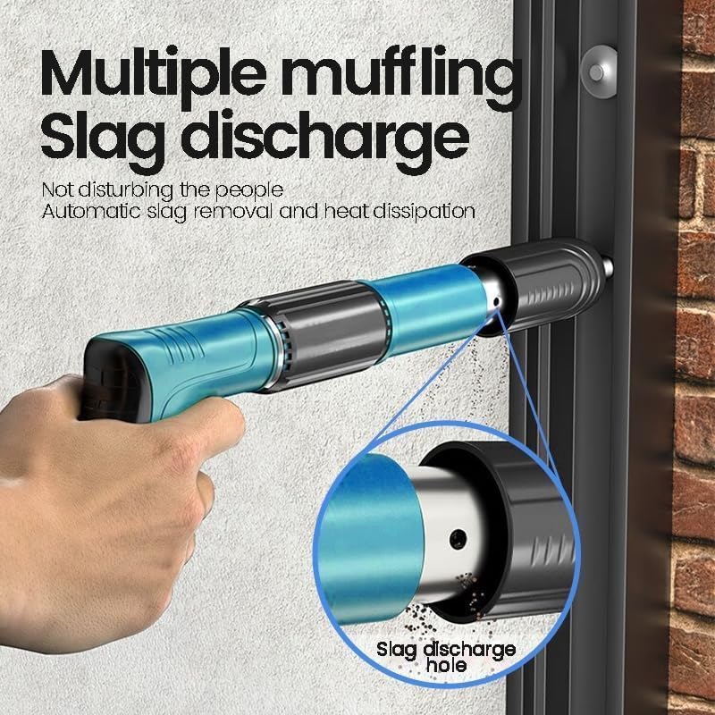 Image of Compact 5 Gear Adjustable Mini Manual Steel Nail Gun for Concrete Wall, Includes 20 Pcs Steel Fasteners and Handy Nails for Wall Storage Tool