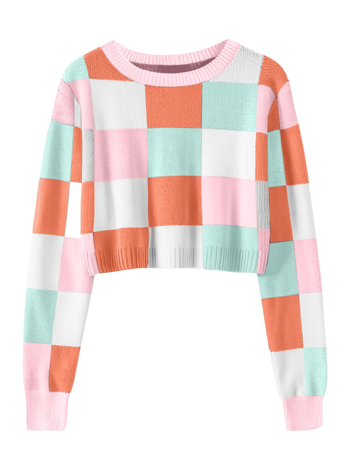 Putysenxi Fall/Winter Colorblock Knit Sweater - Long Sleeve Teen Pullover