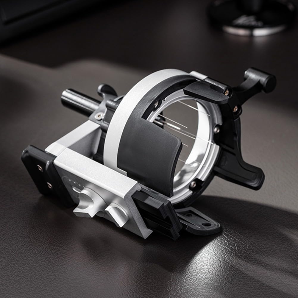 Herramienta de distribución de espresso con 12 agujas para agitador wdt, distribuidor de café de profundidad ajustable para portafiltro de 58 mm para accesorios de barista, aleación de aluminio, negro