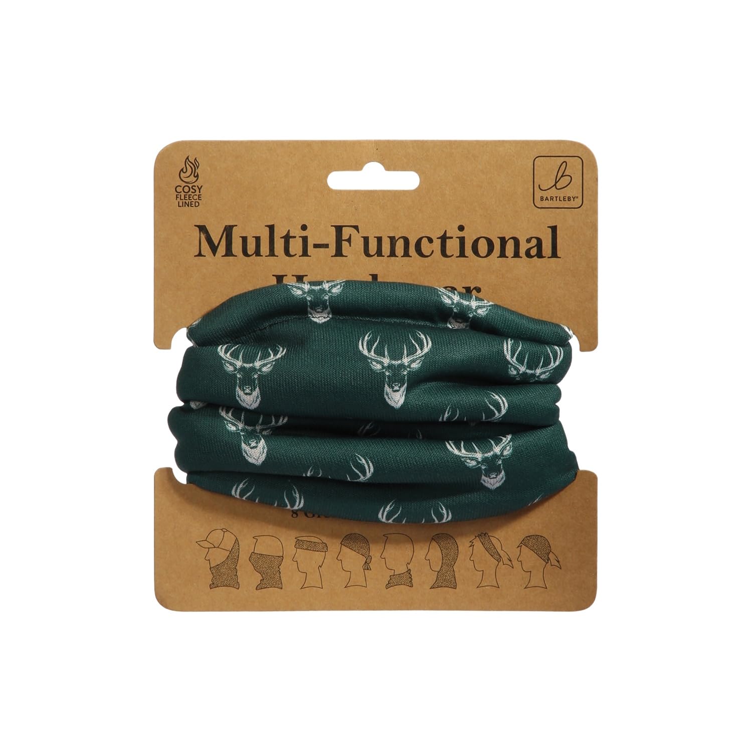 Bartleby Multifunctional Fleece Lined Snood Headwear Stag Head from B&Q
