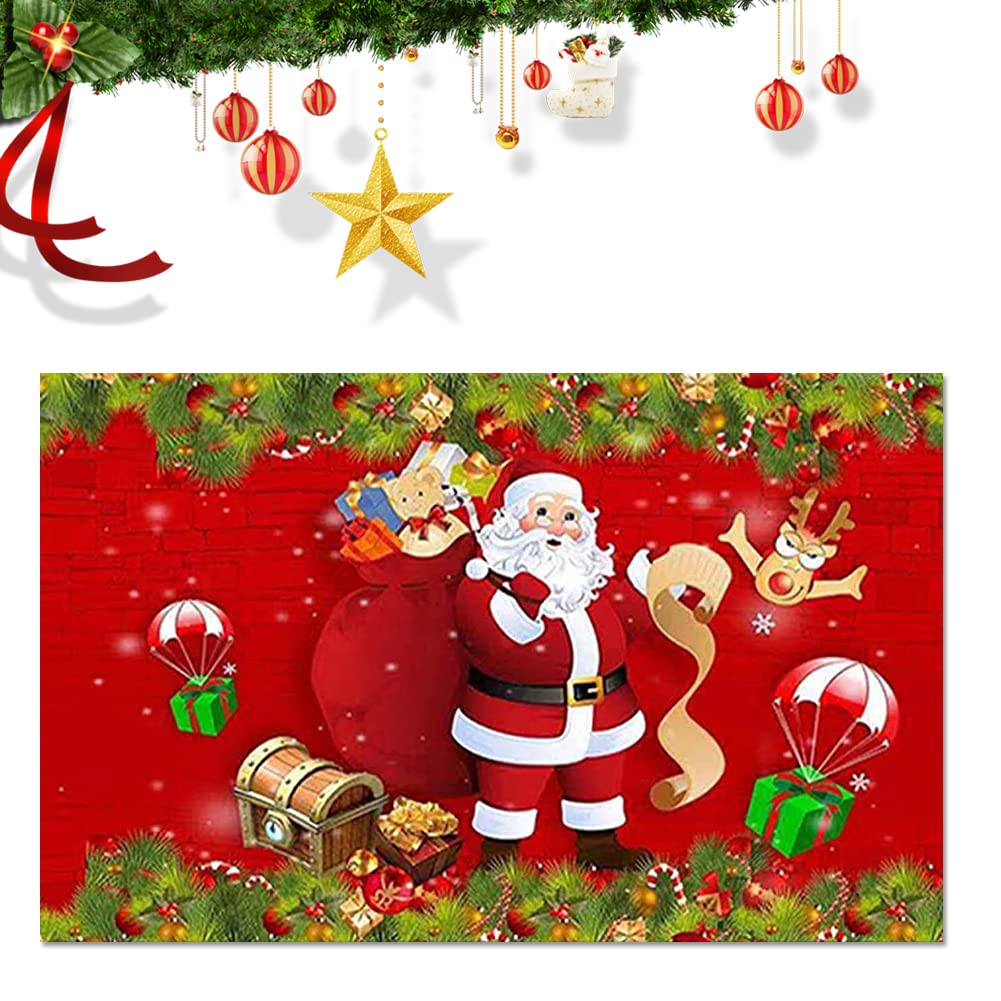 Navidad Felpudo, Antideslizante Lavable Alfombra Franela Antideslizante,Alfombras de Decoración de Navidad, para el Pasillo, el Salón, el Baño, la Cocina (40 * 60cm)