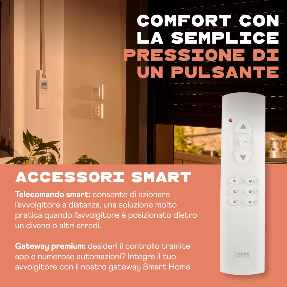 Home Pilot - Avvolgitore da incasso smart Pure per il comando di tapparelle. Tapparelle smart | Montaggio rapido – 10122345