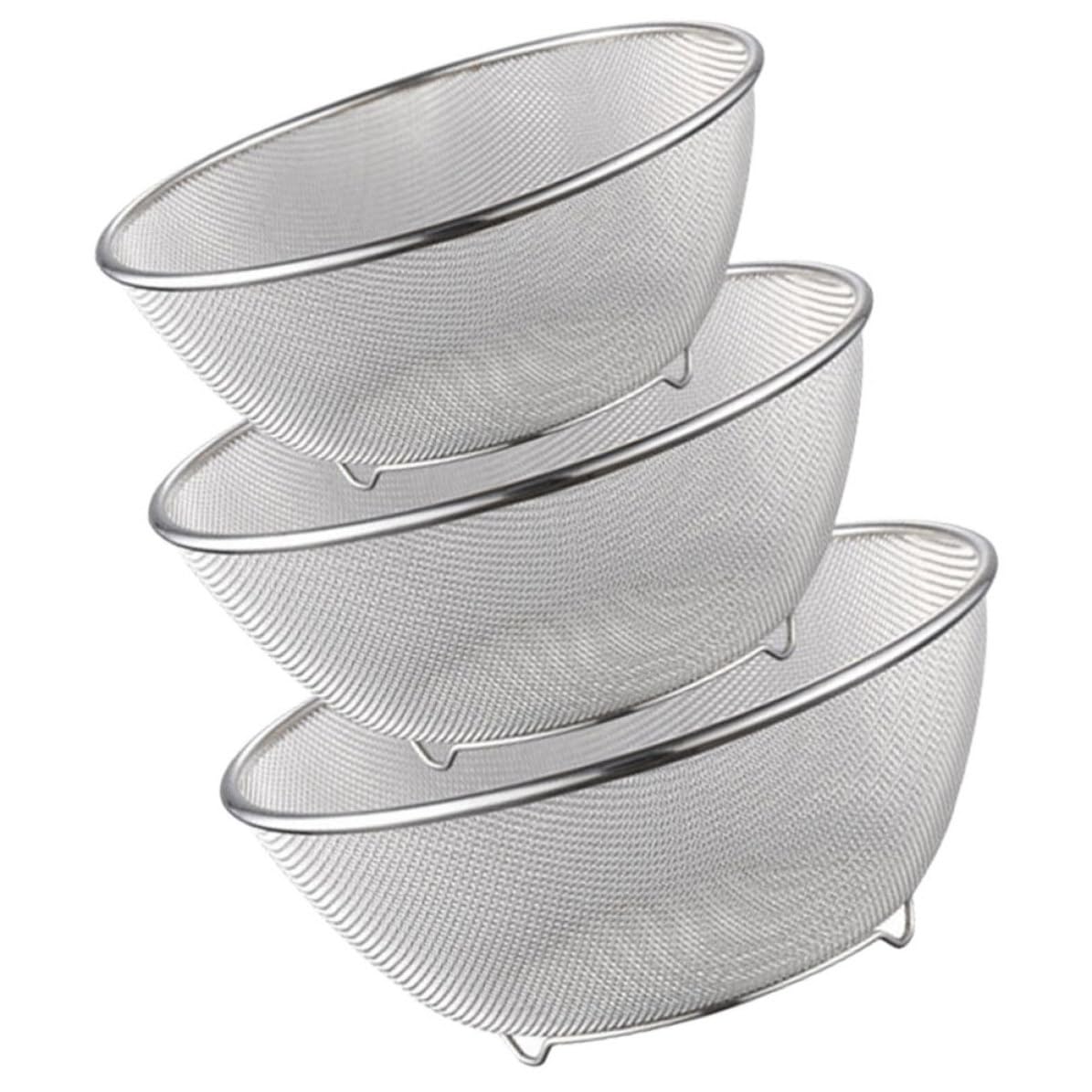Panier de lavage en acier inoxydable pour préparer le riz en cuisine