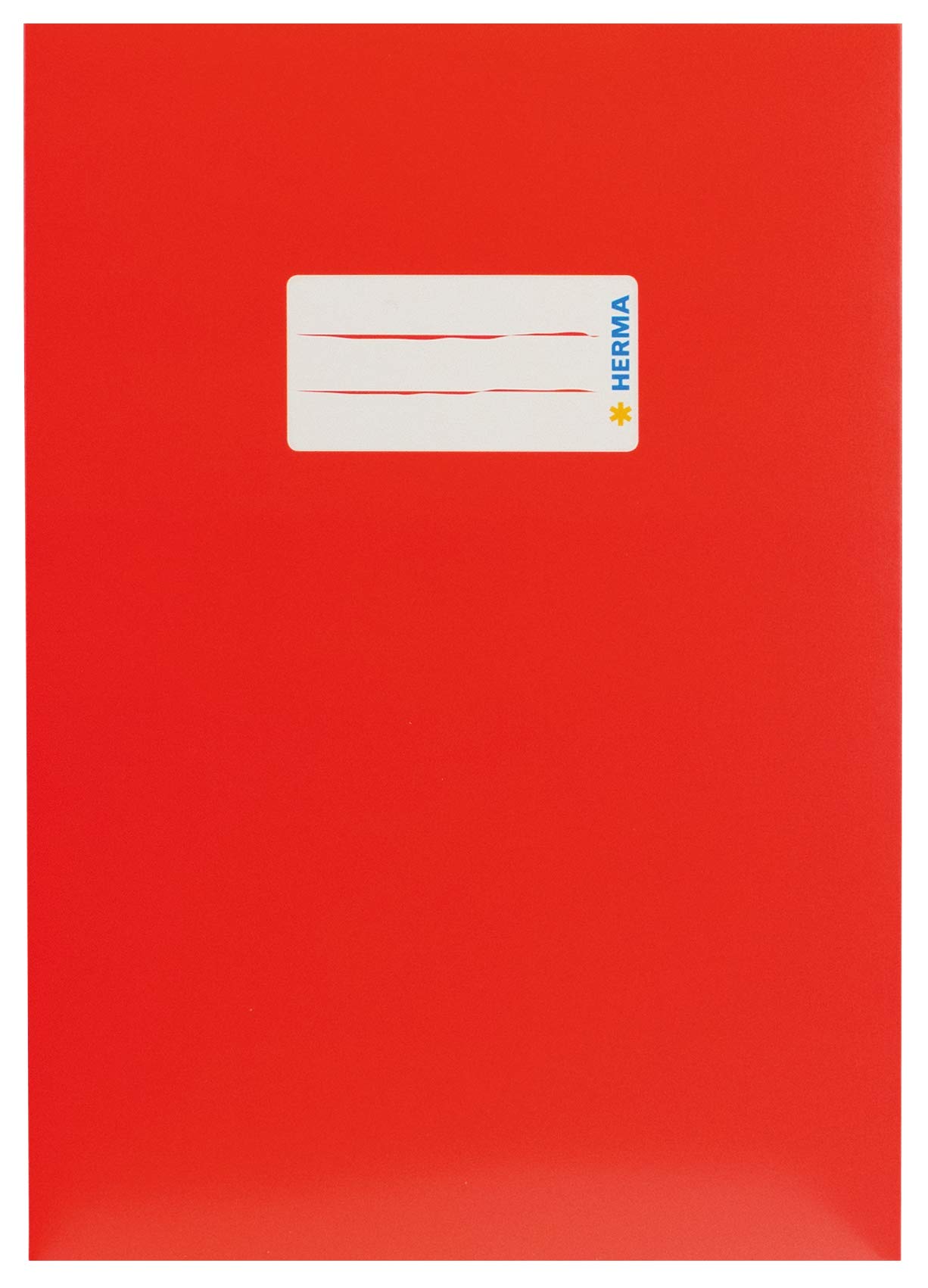 HERMA 19762 Notebook Covers A5 Cardboard Red, Pack of 10, Notebook Covers with Labelling Field Made of Sturdy and Extra Strong Paper, Notebook Cover Set for School Notebooks, Coloured