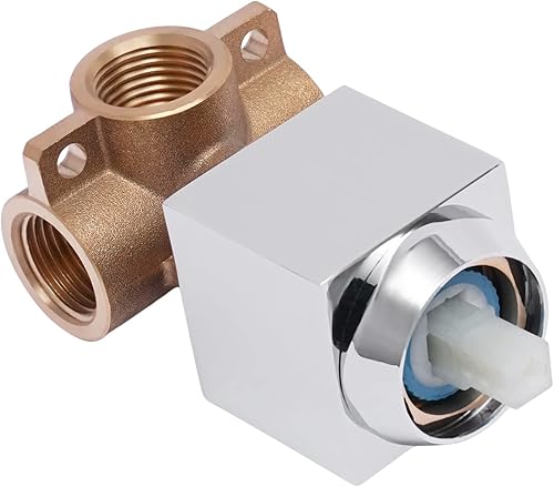 Miniatura 5 de Válvulas de ducha para montaje en pared, grifo de cobre para baño, kit de moldura de válvula de ducha negra y plateada, mezclador de válvula de