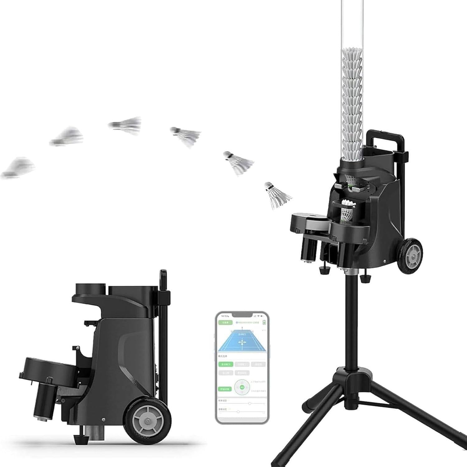 ByBoDi Portable Badminton Launcher. Badminton Practice Machine. Smart Shuttlecock Feeder. Adjustable Badminton Serving Machine. Perfect for Beginners and Pros alike Minipro