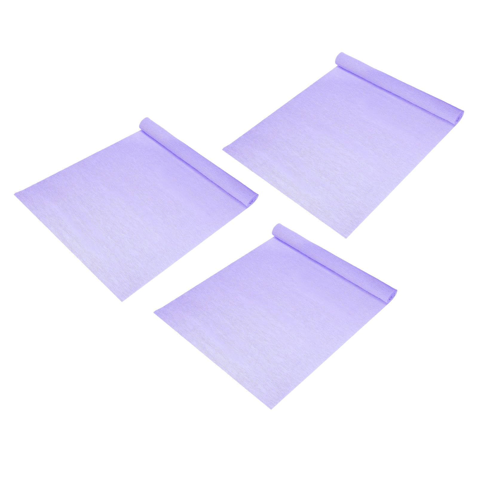 QUARKZMAN 3 Rouleaux De Papier Crêpe, 19 x 98 Pouces Large Feuilles Épaisses De Crêpe Guirlande Fleur Pour DIY Cadeau Emballage Fleur Artisanat Anniversaire Mariage, Violet Clair