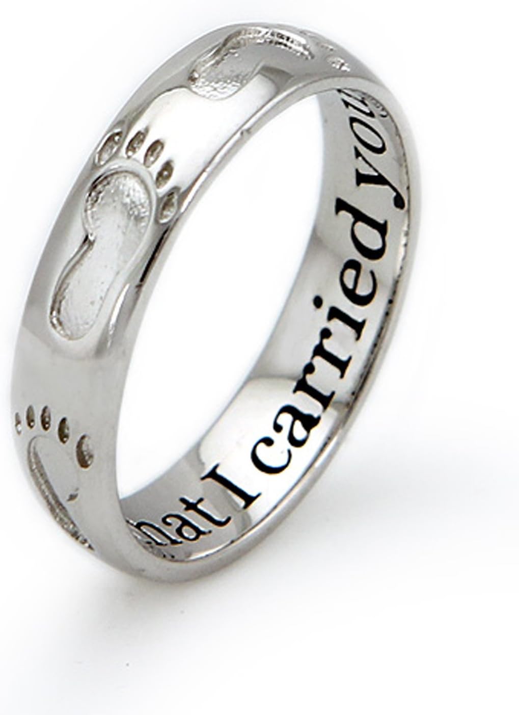 TioneerSterling Silver Footprints in The Sand Ring - Size N 1/2