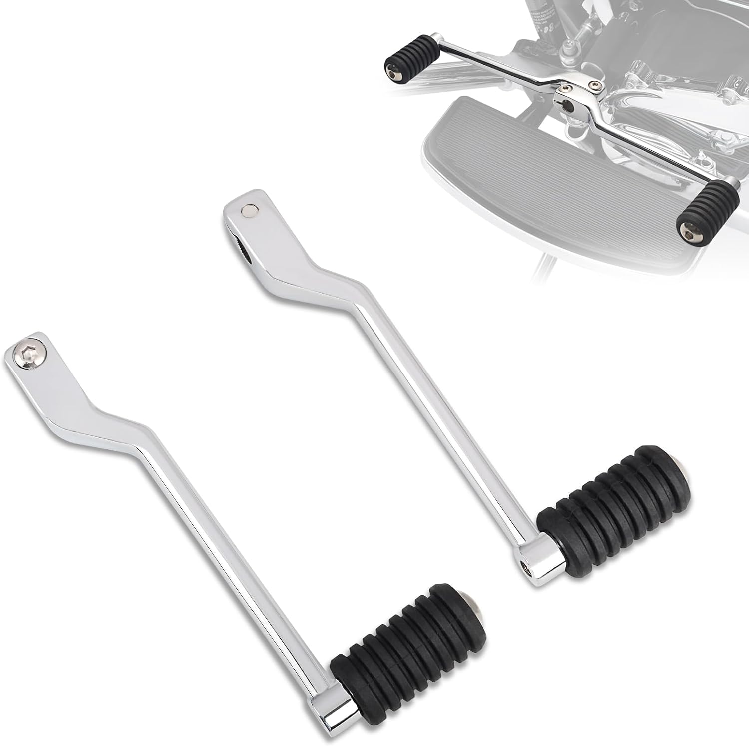 WOWTK Front and Rear Levers w/Shifter Pegs,Heel/Toe Shift Pegs for Harley 1986-2017 FL Softail,1988-2024 Touring Road King Road Glide Street Glide Electra Glide and 2008-later Trike Models