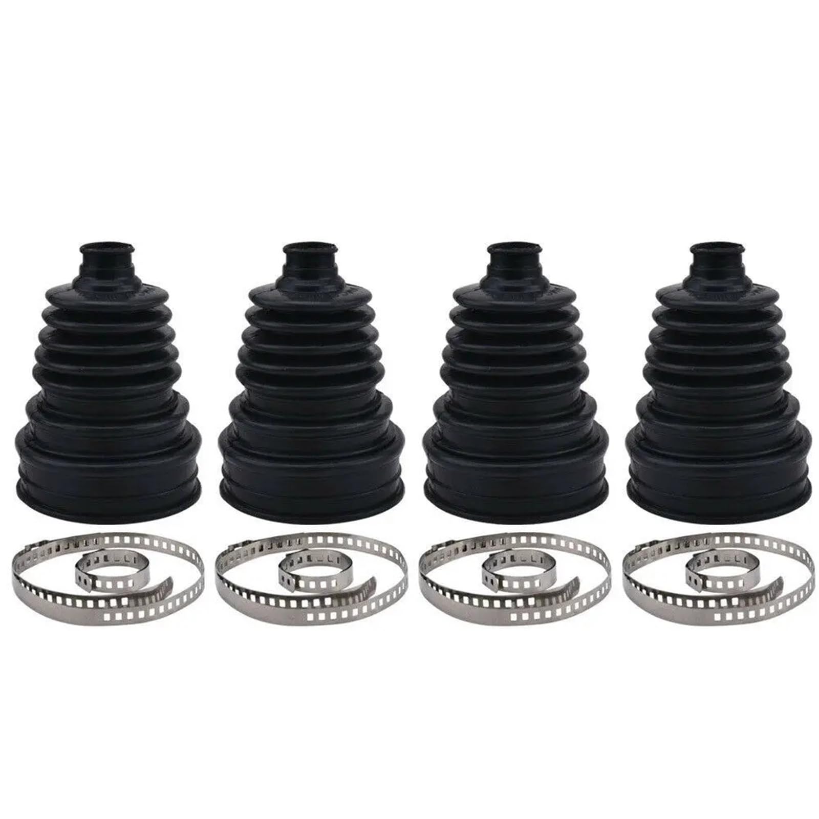 1/4 szt. silikonowy zestaw osłon przeciwpyłowych przegubu homokinetycznego o stałej prędkości, uniwersalny zacisk kulowy okrągły z klipsami(4PCS)