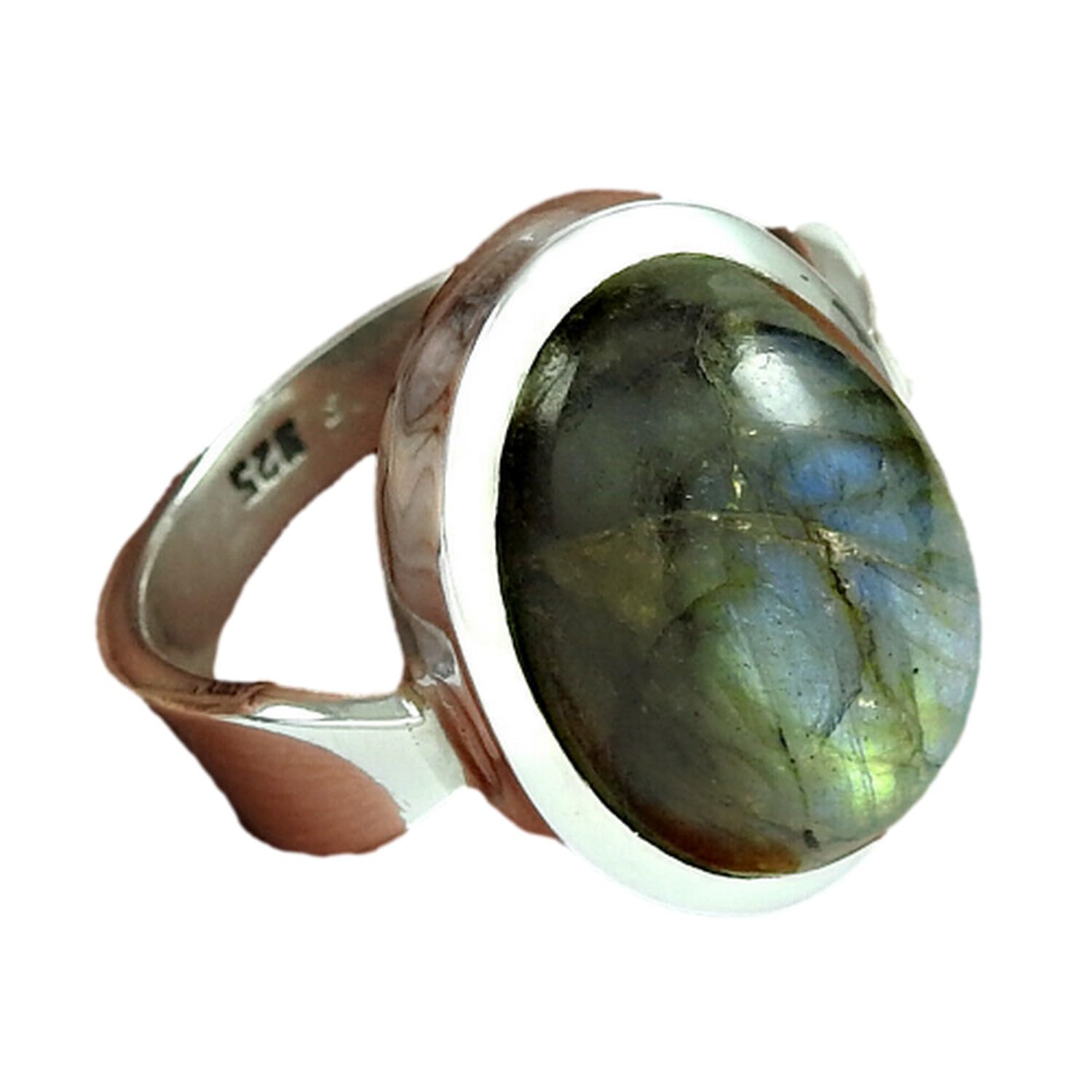 anillo piedras preciosas de labradorita natural, anillo propuesta, anillo regalos vintage, anillo regalos de vacaciones, anillo regalo del día de San Valentín, anillo promesa, anillo delicado