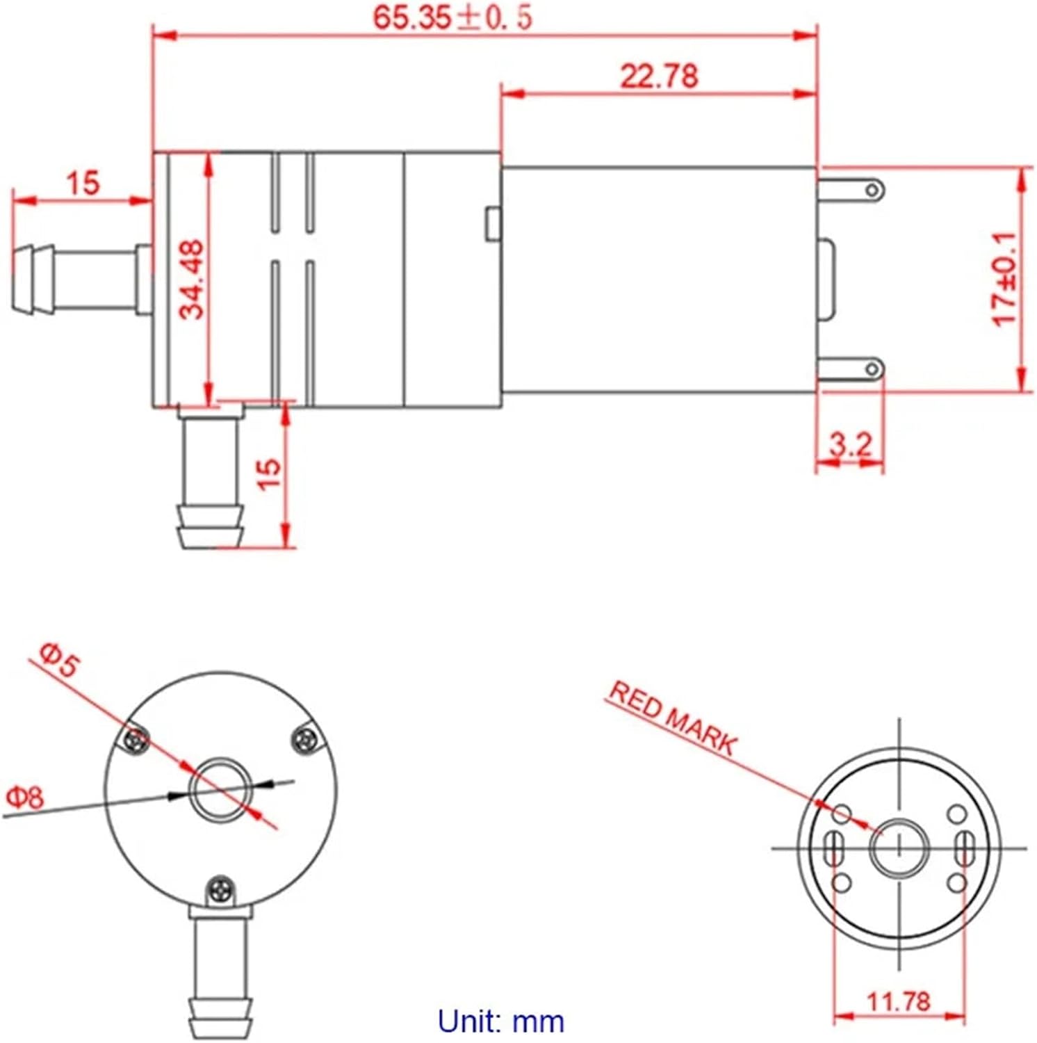 DC 12V24V Small 370 Water Pump Low Noise Large Water Flow 0.8L/min For Handheld Oxygen Scaling Water Pump 1Pcs(DC24V)
