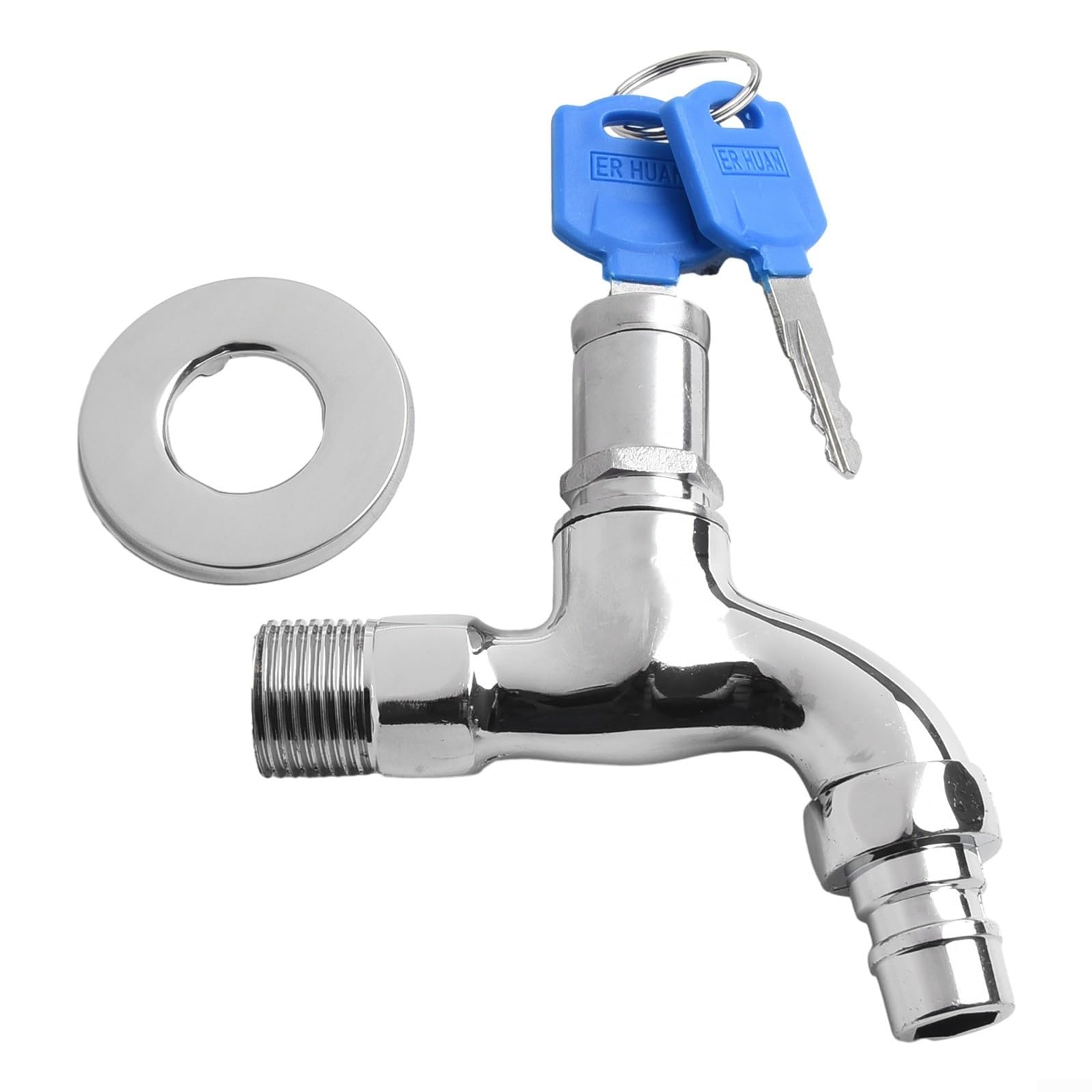 Robinet D'évier Antivol En Alliage à Filetage De 1/2 Pouces, Avec Serrure à Clé, Robinet Extérieur Verrouillable Pour Machine à Laver, Arrosage De Jardin, Lavage De Voiture, 1 Pièce Robinet D'évier Antivol En Alliage à Filetage De 1/2 Pouces, Avec Serrure à Clé, Robinet Extérieur Verrouillable Pour Machine à Laver, Arrosage De Jardin, Lavage De Voiture, 1 Pièce