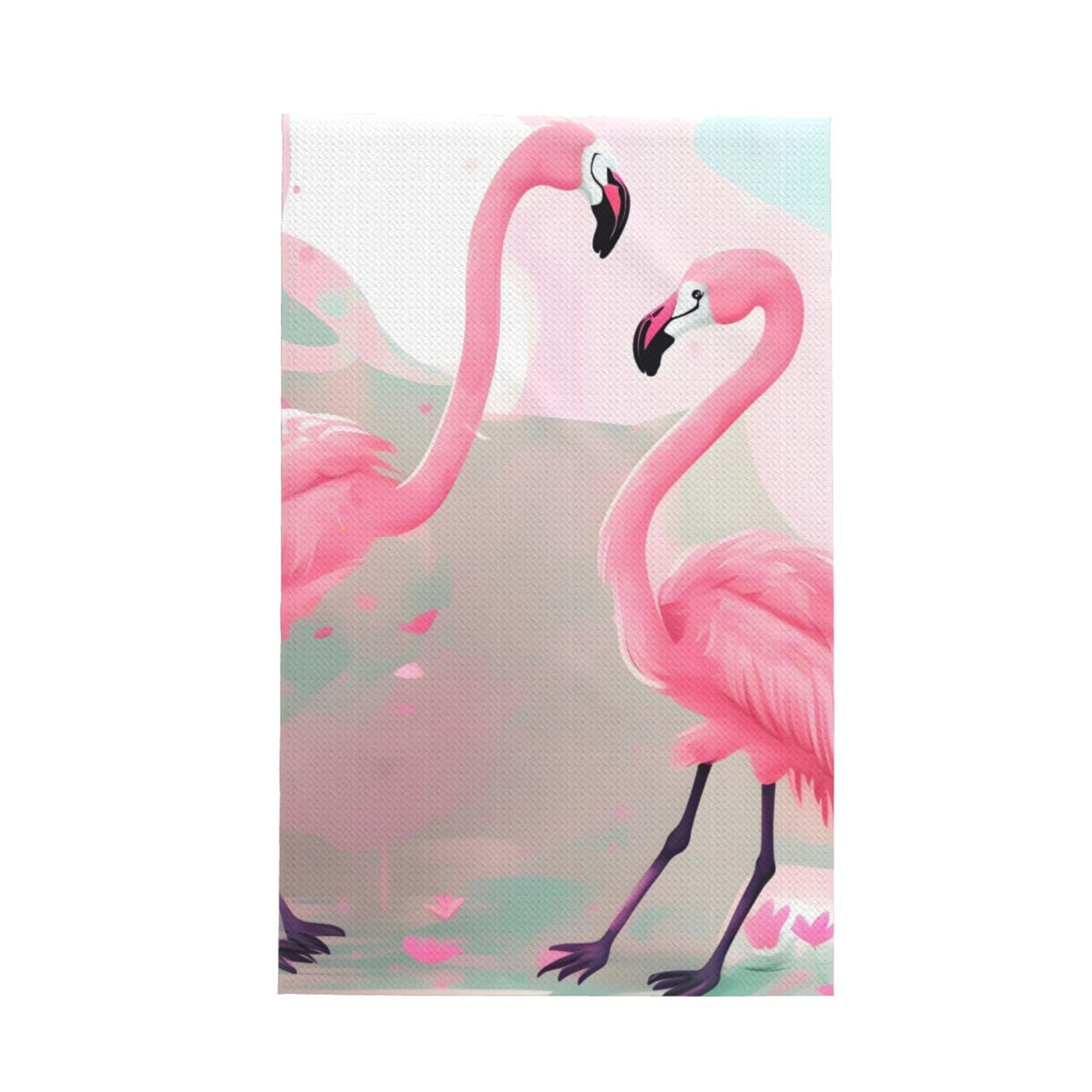 SXZVVBN Love Flamingo Super Absorbent Microfibre Waffle Towels Fast Drying Dish Cloths Home Cafe Barista