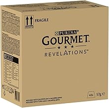 Gourmet Gourmet PURINA GOURMET Revelations Mousse, Katzenfutter nass in Sauce, Lachs & Thunfisch, 48er Pack (48 x 57g)