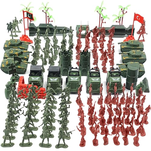 AMOR PRESENT 277 PCS Army Men Military Playset, Army Men Toys for Boys 8-12, Military Soldier Playset Plastic Toy Soldiers Figures and Accessories...