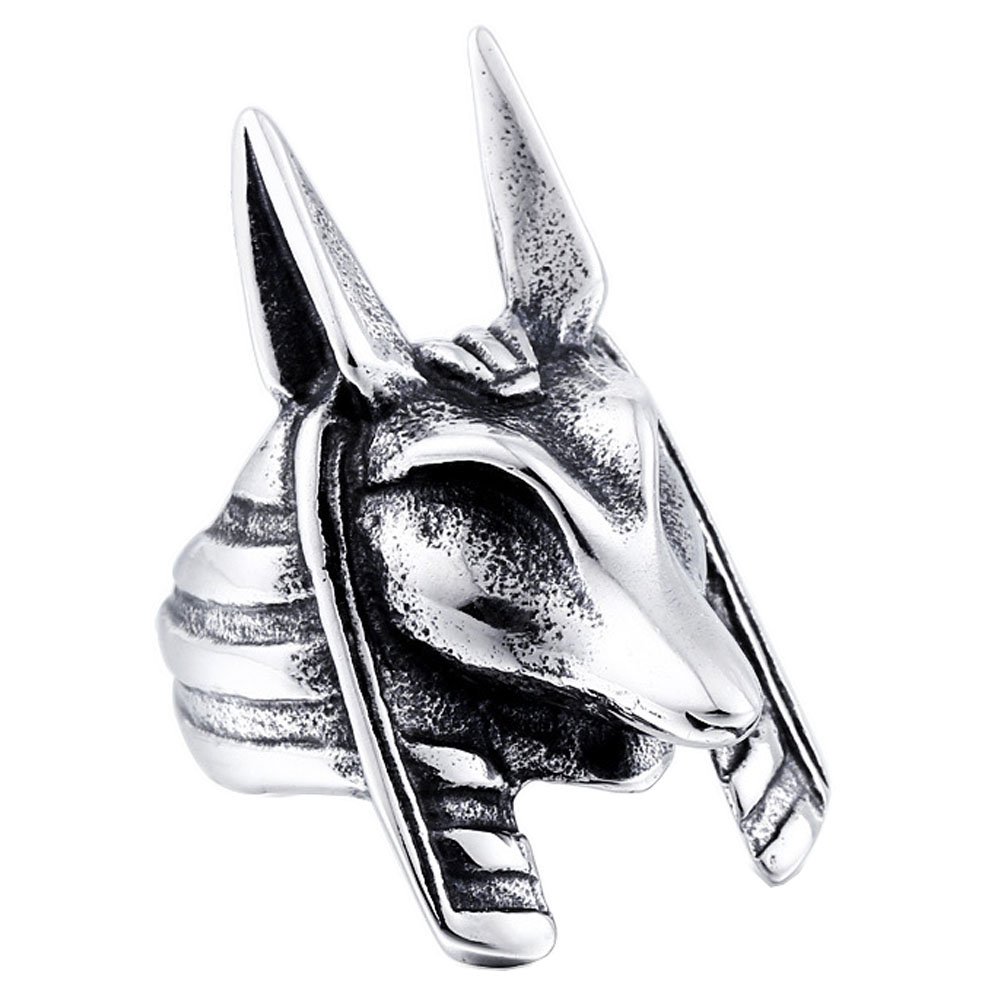 Genuine Stainless Steel Ring for Men Fashion Punk Rock 3D Animal Rings