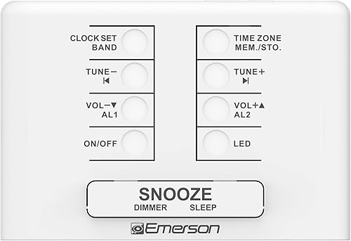 Miniatura 5 de Emerson CKS1500 SmartSet - Radio despertador dual con AMFM, pantalla LED azul de 0.9 pulgadas, atenuador de 4 niveles, luz de acento azul,