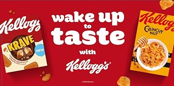 Kellogg's Krave Caramelised Biscuit & White Chocolate Breakfast Cereal 375g