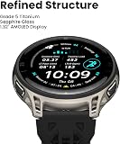 Amazfit Cheetah 2 Pro 48mm GPS Running Smartwatch, 1.32" AMOLED Display, Sapphire Glass, Ti Case, 32GB, 20 Days of Battery, 5 ATM, NFC, Flashlight, Offline Maps, 170+ Sports for Android & iPhone - 2