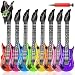 8 Colors 35" Rock Star Inflatable Guitar Toy Set Inflatable Rock 'N Roll Electric Guitar for 80s 90s Themed Party,Children's Birthday Party and Wedding Decorations