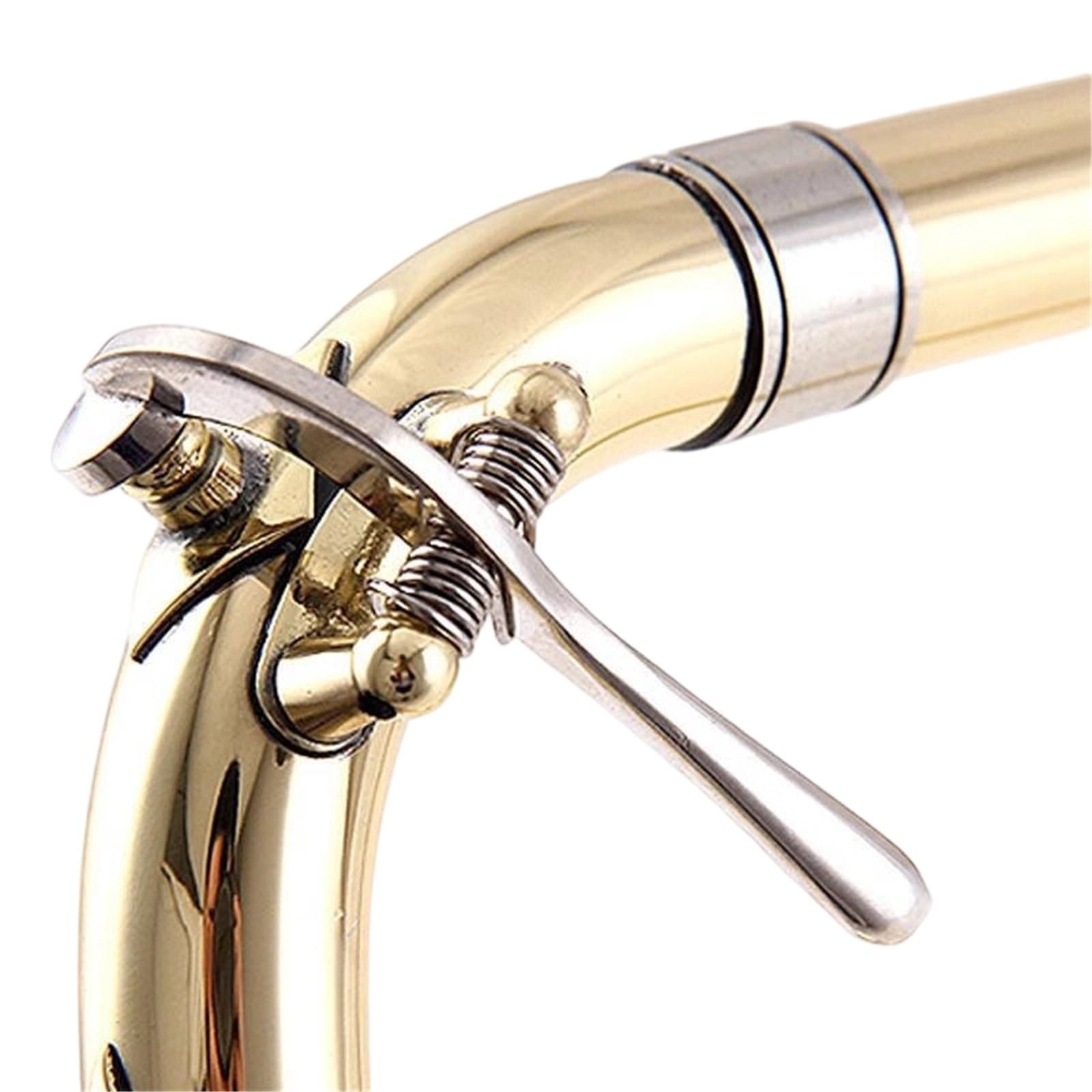 Trombón Con Pistones Si Bemol Instrumento De Rendimiento Profesional Acabado Dorado