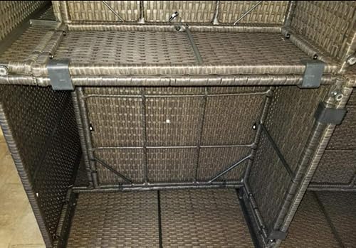 Miniatura 4 de HUIKANGSHENG Clips de mimbre para muebles de patio, clip de sofá para silla, conector seccional para jardín al aire libre, abrazaderas de ratán para