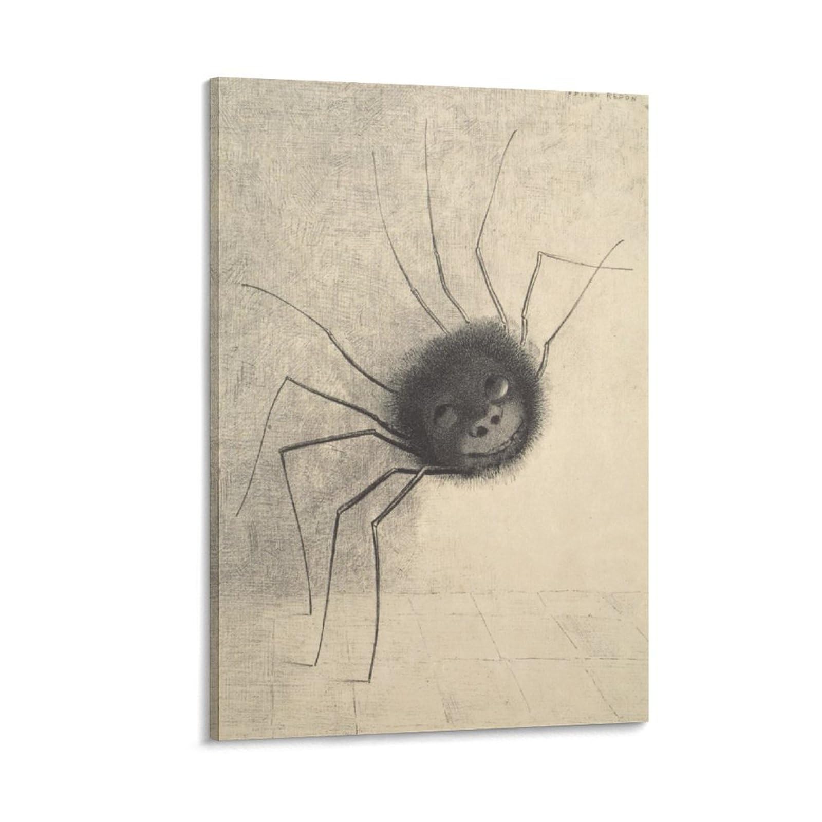 Amazon.co.jp: Odilon Redonオディロン・ルドンポスター《蜘蛛》1887年 