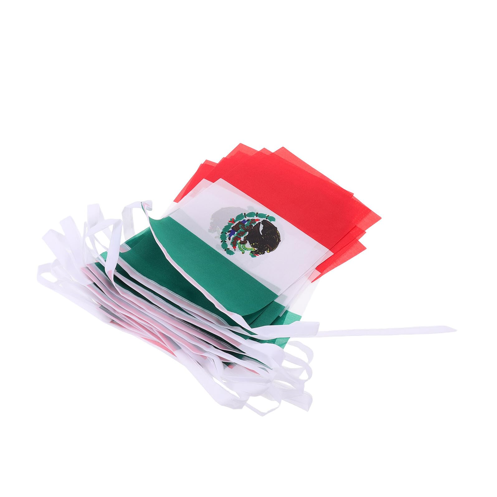Guirlande de drapeaux du Mexique en tissu haut de gamme 20 fanions de 4,88 M Anneome