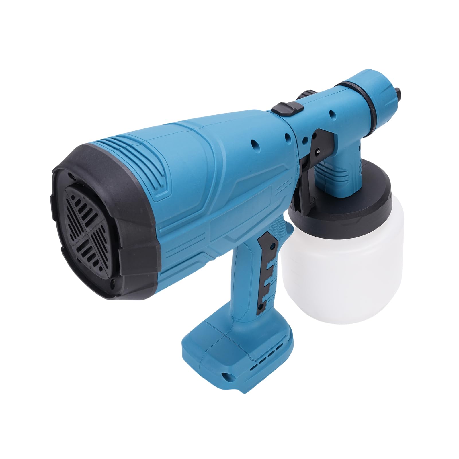 SIXRUN Pulverizador de Pintura Inalámbrico de Mano, Pistola Pulverizadora de Pintura Eléctrica con Motor de Cobre de 200 W con 6 Boquillas, Tanque de 800 Ml, RPM para Muebles, Paredes, Cercas,