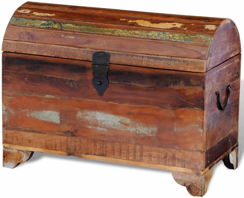 Reclaimed Storage Chest Solid Wood 24" x 12" x 18" (L x W x H)