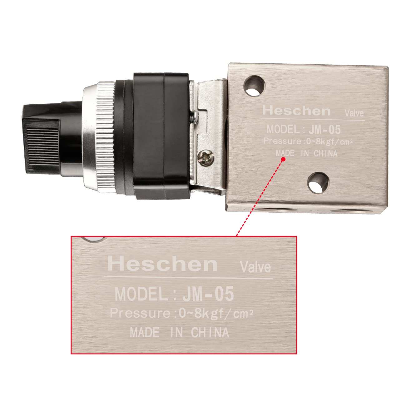 Heschen elektrische pneumatische drievoudige magneetventiel