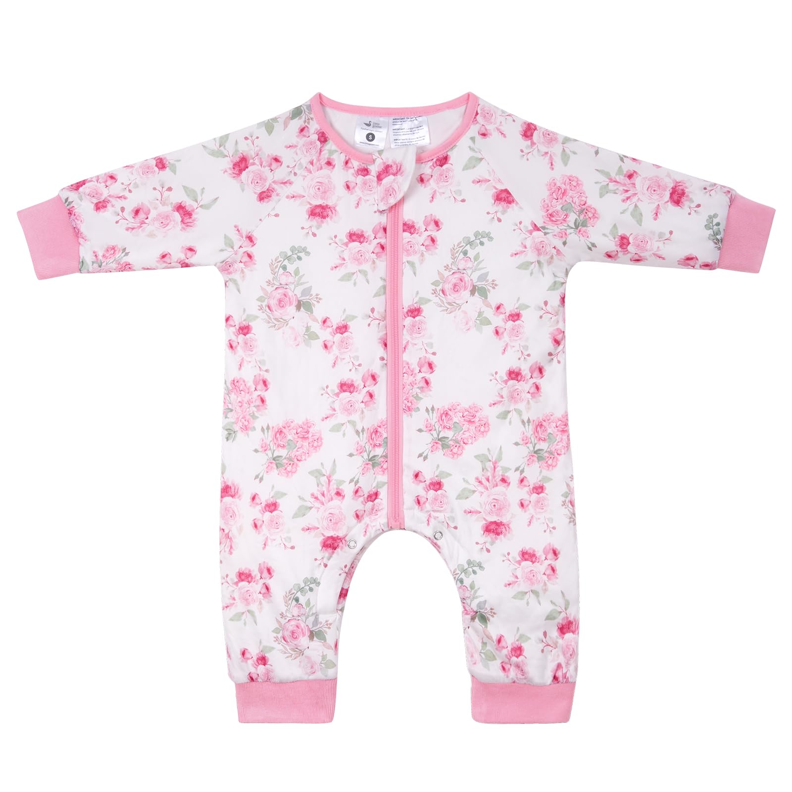 Baby Sleep Suit 1.0TOG Long Sleeve Wearable Blanket with Legs, Soft Sleeping Bag with Feet newborn to 24 Months