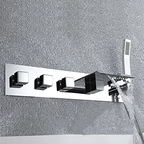 Robinet de baignoire cascade à haut débit pour un remplissage rapide avec douchette - 4