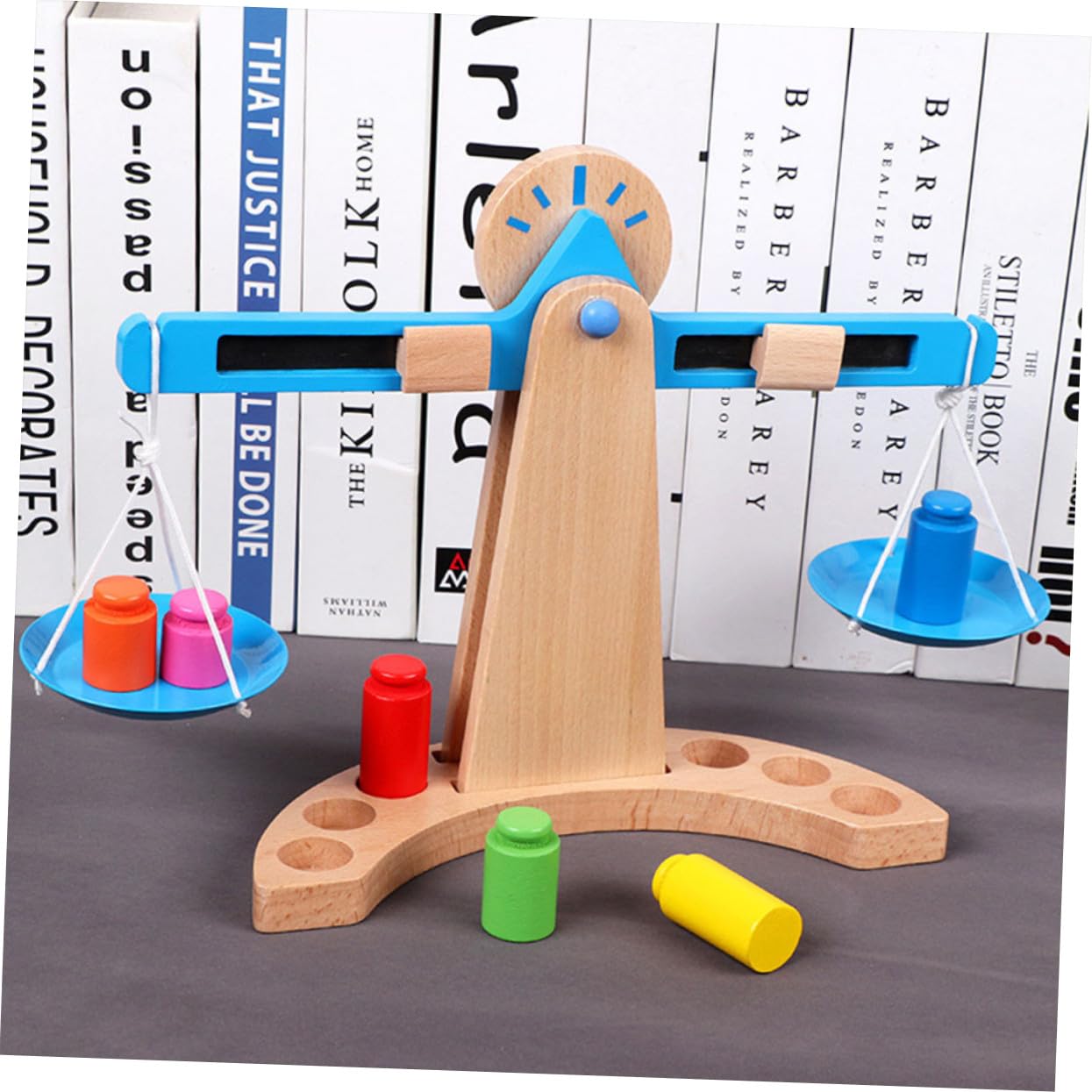 Juguete de Madera Equilibrio Infantil Educativa Montessori para Bebés Desarrollo de Creatividad y Cálculo Básico Regalo Seguro y Duradero para Pequeños