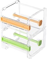 Vista 8 de molshine Paquete de 2 Dispensadores Transparentes de Escritorio Multi Washi Cinta de Enmascarar Almacenamiento, Cortador de Cinta, Soporte de Rollo