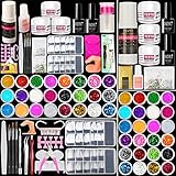 【Acrylpulver und Liquid für Nägel】- Acrylic powder im acryl pulver nails kit ist fein und klumpt nicht, enthält keine Verunreinigungen, reagiert gut mit Monomeren, Es hat eine gute Adsorptionsleistung und schafft natürliche, leichte und exquisite acrylnägel.