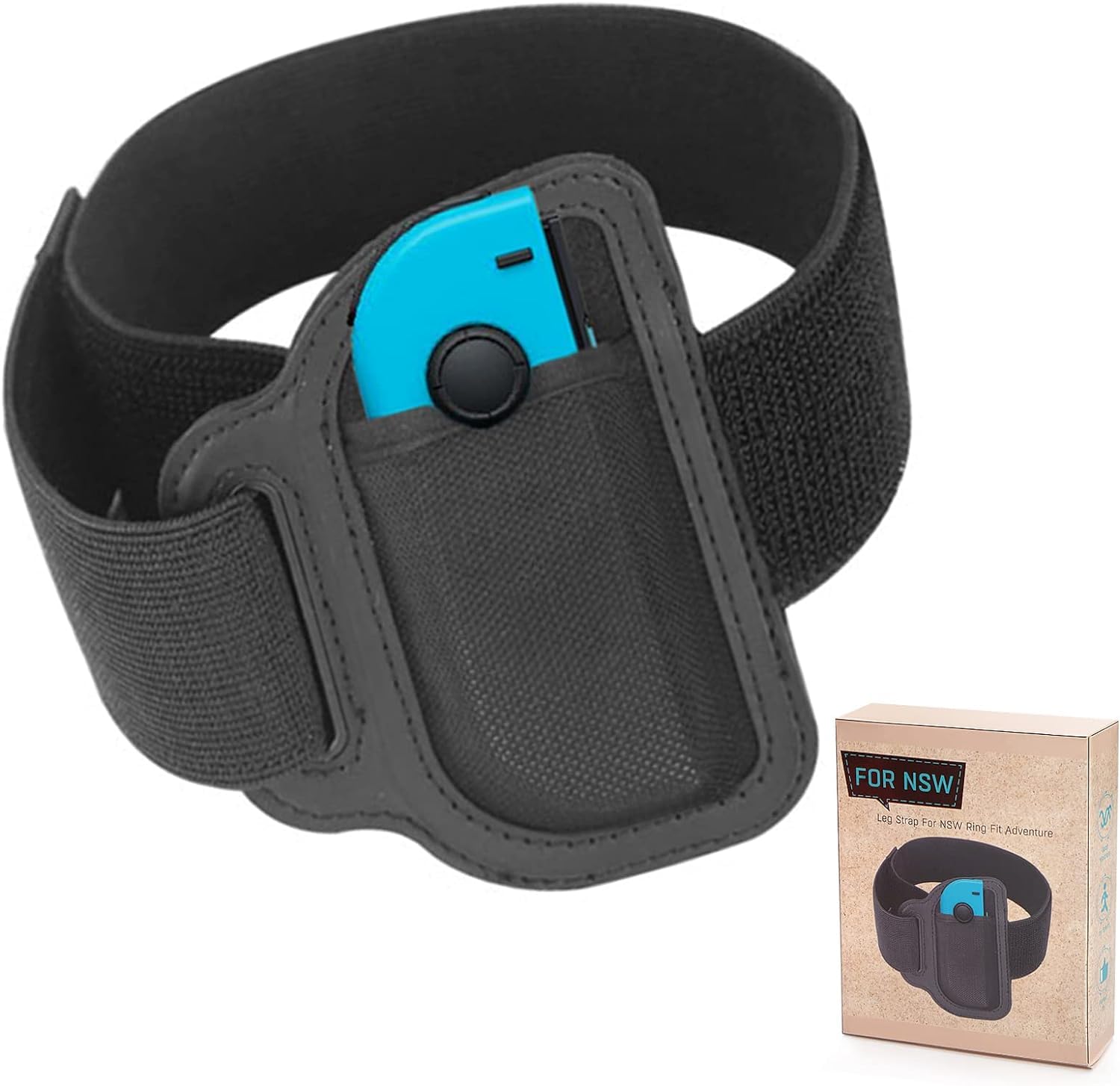 JoyHood Correa para Pierna para Controladores Switch/Switch OLED Joy-con, Accesorios de Juego para Switch Sports Play Soccer/Ring Fit Adventure, Correas Elásticas Ajustables para Piernas Switch