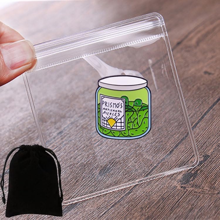 Image of Jar of Pickles Enamel Pins for Women, Men, Teenagers, Cute Brooches DIY Jewelry Accessories for Clothes Backpacks
